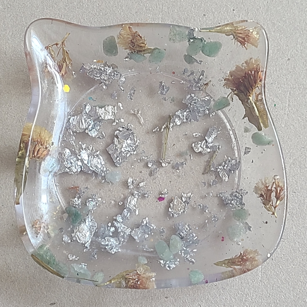 Floral Resin Trinket Dish